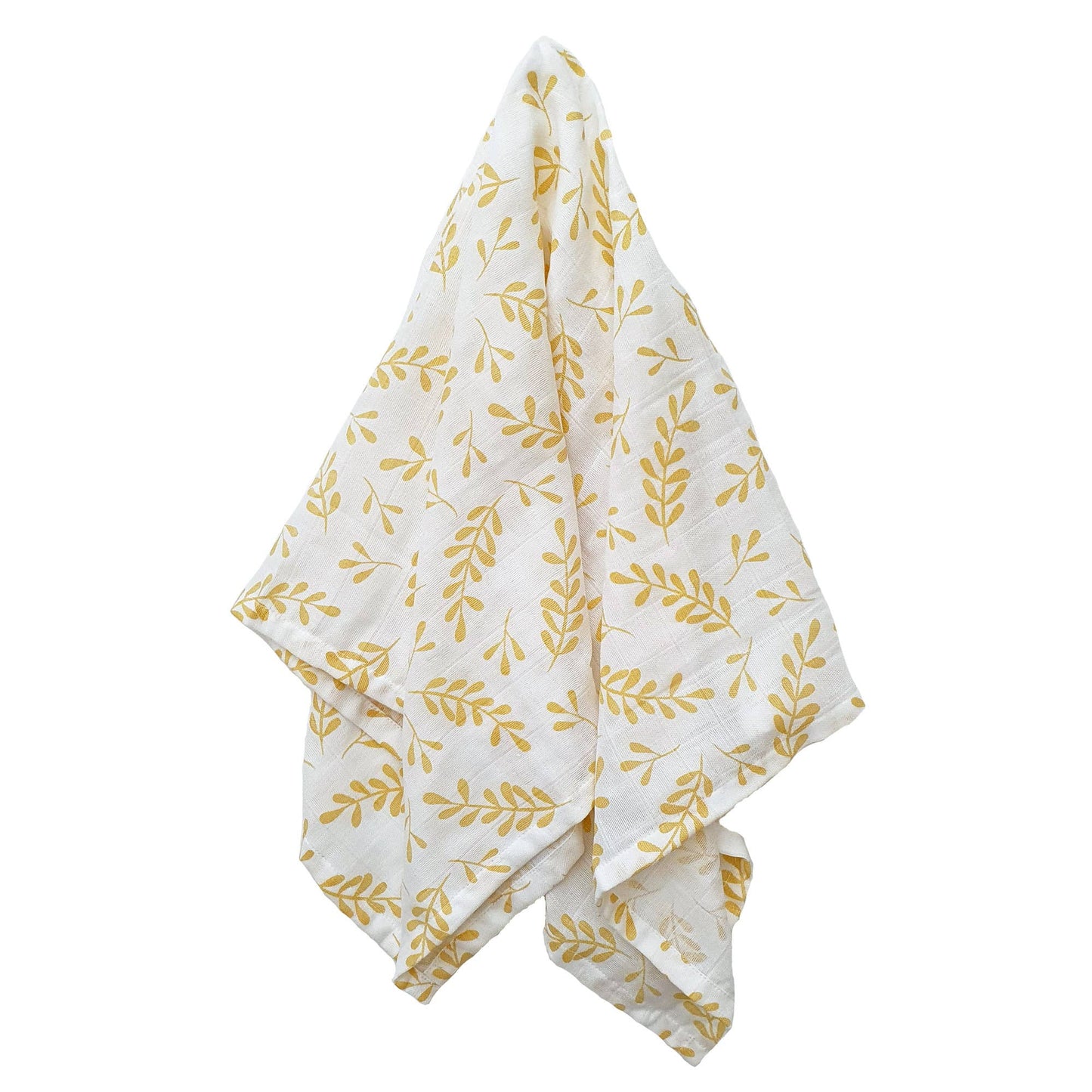 Biologische mousseline hydrofiel Floral Sun Yellow