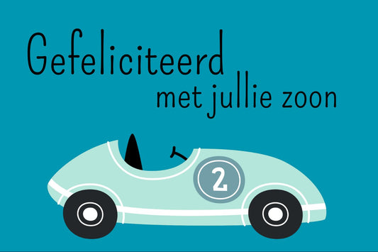 gefeliciteerd met jullie zoon klein cadeaukaartje