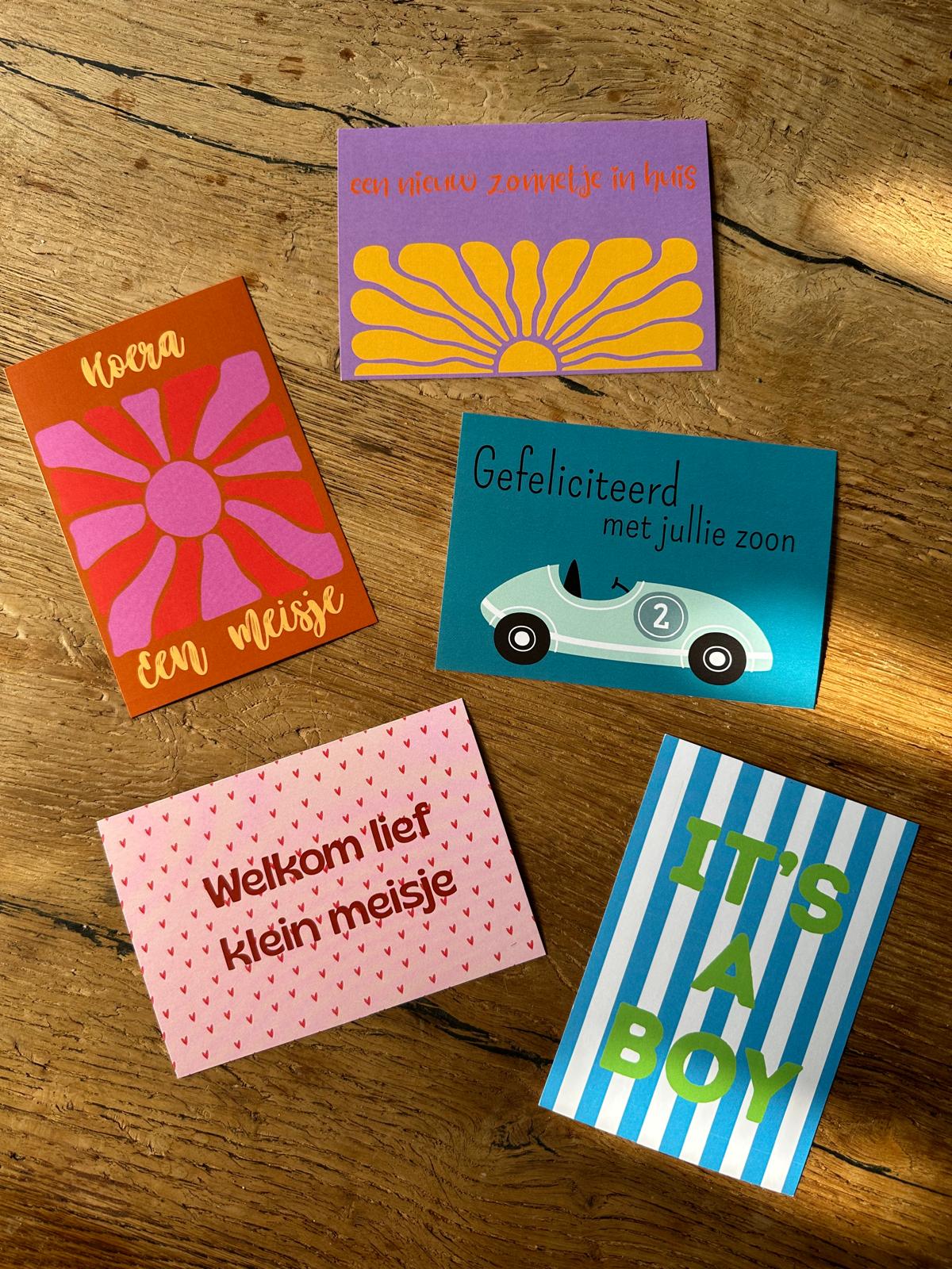 setje newborn cadeaukaartjes