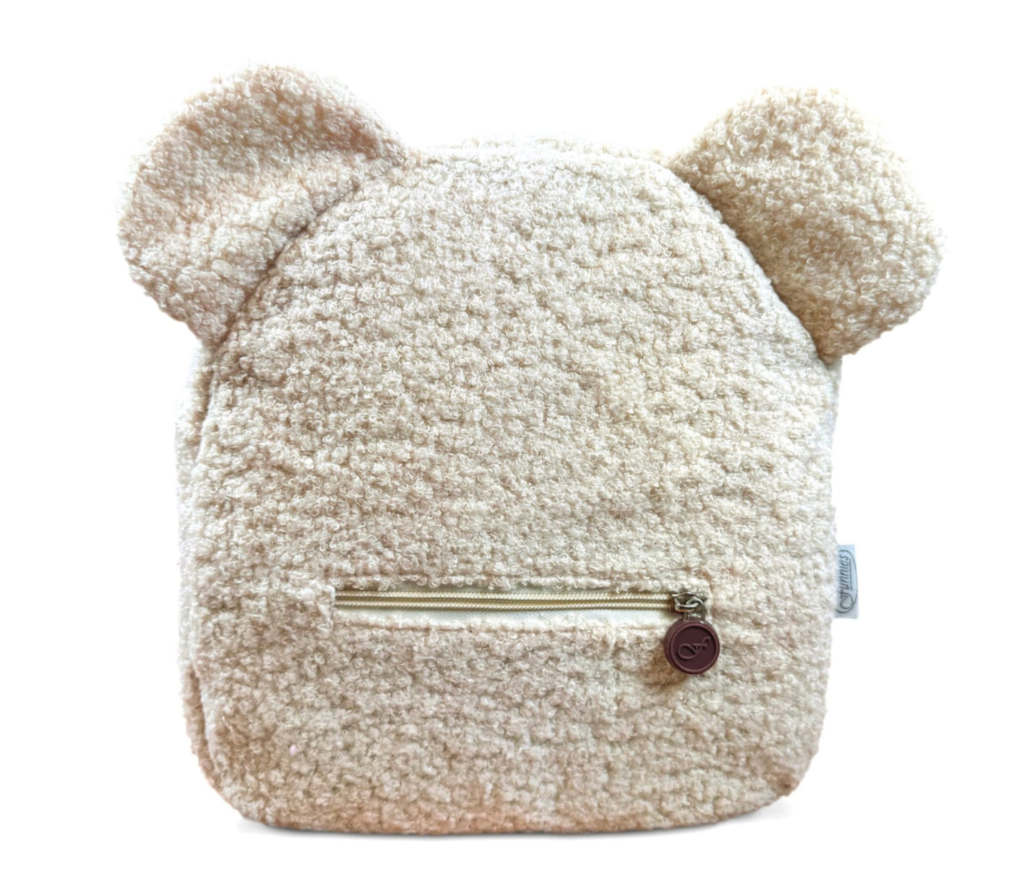 Witte teddy rugtas met rits