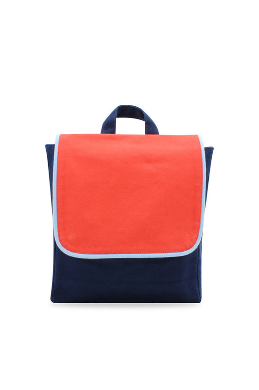 Rugzak rood/marineblauw