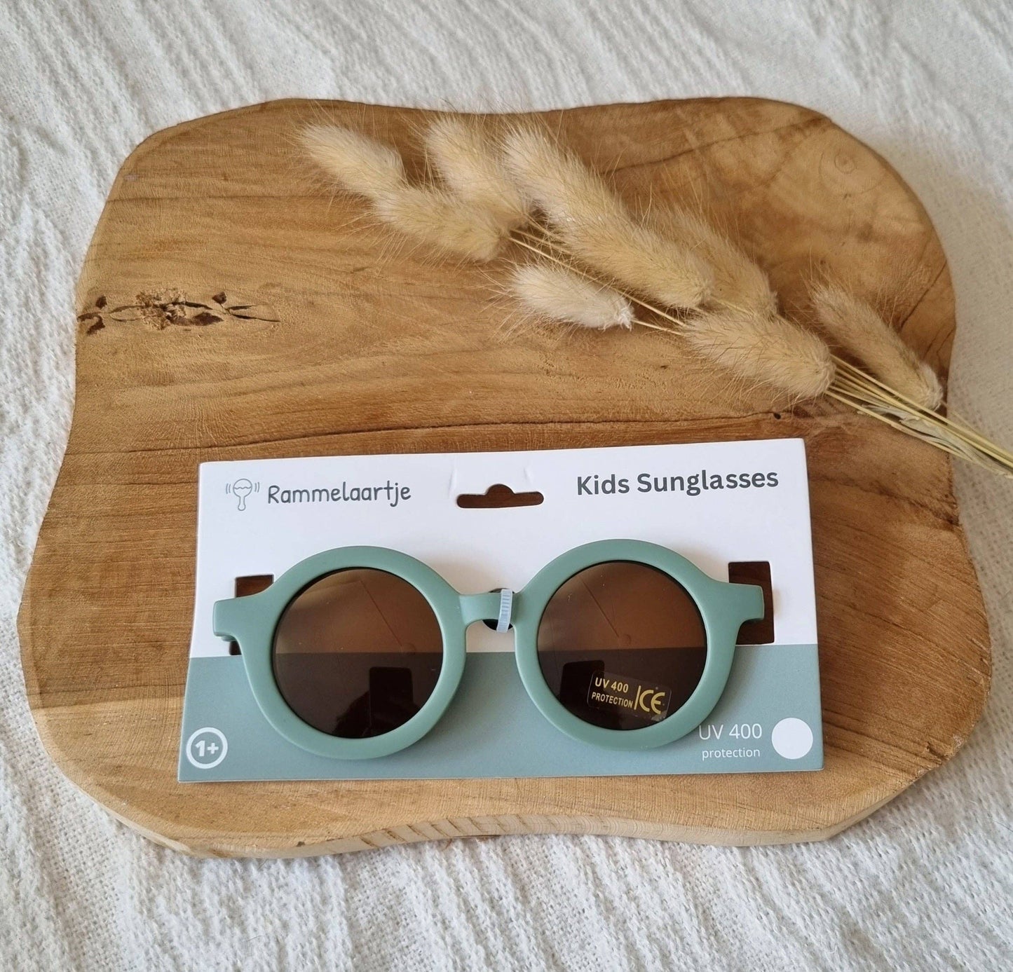 kinderzonnebril salie groen rond uv400