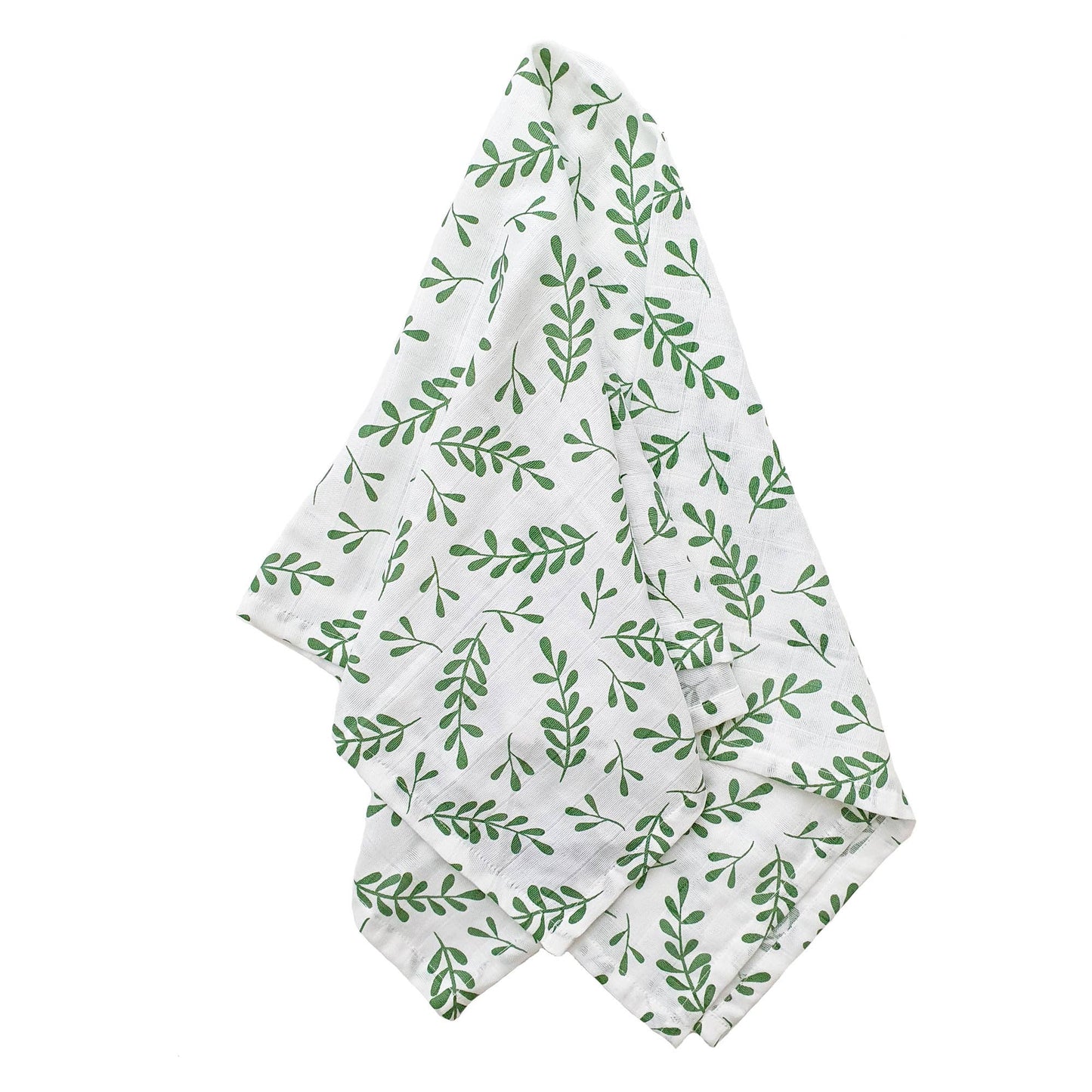 Biologische mousseline hydrofiel Floral Basil