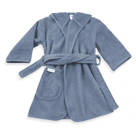 Badjas kind 2-4 jaar grijs blauwe kleur 