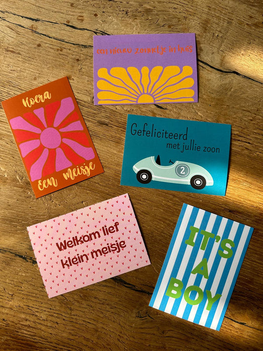 setje newborn cadeaukaartjes