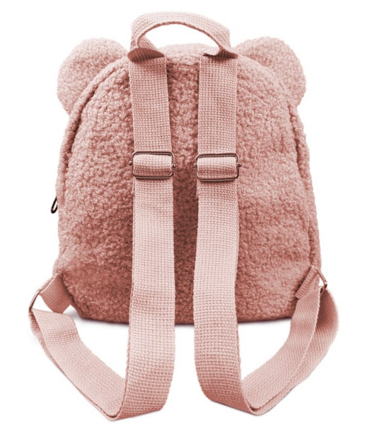 teddyrugtas met oren voor kinderen roze 